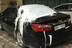 Khẩn trương điều tra làm rõ đối tượng cho ô tô "tắm" sơn