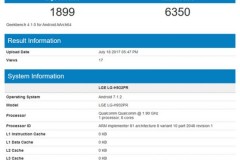 LG V30 dùng chip Snapdragon 835, chạy Android 7.1.2, chống nước, xuất hiện trên Geekbench