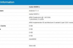 Nubia Z17 Lite lộ diện trên Geekbench, 6 GB RAM, chạy hệ điều hành Android 7.1