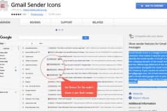 Xem nhanh thông tin người gửi email trên Gmail với Gmail Sender Icons