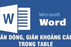 Cách giãn dòng, giãn khoảng cách trong table trên word