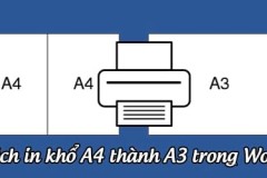 Cách in khổ A4 thành A3 trong Word, chuyển A4 sang A3