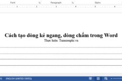 Cách tạo dòng kẻ ngang trong Word, tạo dòng chấm