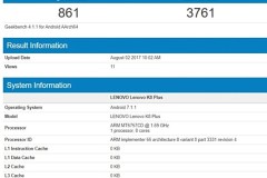 Lenovo K8 Plus với chip 8 nhân, RAM 3GB xuất hiện