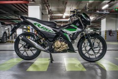 Satria Fi tốc độ như ma thuật dưới tông nền xanh lục bảo