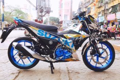 Suzuki Raider Fi đẹp lạ lẫm với phong cách crôm sáng choang