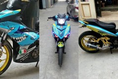 Exciter 150 độ cực ngầu với phong cách cá mập xanh lên bờ