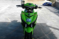 Exciter 150 độ kiểng lòe loẹt với bộ áo xanh lá Quảng Bình