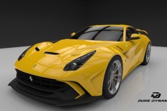 Ferrari F12berlinetta hầm hố hơn nhờ bộ độ thân rộng 21 mảnh của Duke Dynamics