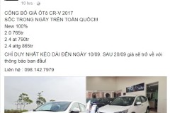 Honda CR-V tại Việt Nam giảm giá không phanh, sáng 788 triệu chiều còn 739 triệu