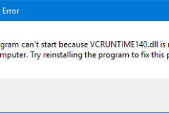 Khắc phục lỗi thiếu file VCRUNTIME140.DLL trong Windows