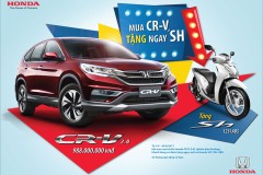 Khách hàng khi mua xe Honda CR-V sẽ nhận được Honda SH 125i ABS
