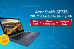 Mua laptop Acer Swift SF315, nhận ngay bộ quà tặng siêu "Cool" cực hấp dẫn