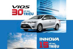 Mua Toyota Vios, Innova nhận quà tặng lên đến 30 triệu đồng trong tháng 9,10/2017