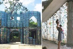 Ngôi làng đầu tiên làm từ chai nhựa trên thế giới có điểm gì độc đáo?