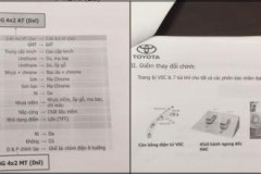 "Lộ" trang bị trên Toyota Fortuner máy dầu số tự động tại Việt Nam
