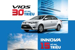Toyota Việt Nam hỗ trợ phí trước bạ cho khách mua Vios và Innova