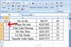 Cách đánh số thứ tự cột tự động trên Excel