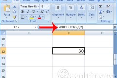 Cách dùng hàm PRODUCT trong Excel