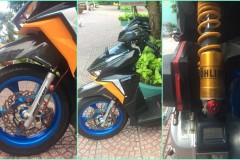 Click 125i độ lòe loẹt trong bộ áo đa sắc màu của biker Sài Gòn