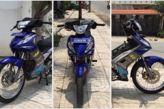 Exciter 135 độ hài hòa với nhiều đồ chơi của một Uber Sài Gòn