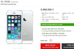 iPhone 5s tiếp tục giảm giá kịch sàn, mua ngay còn kịp