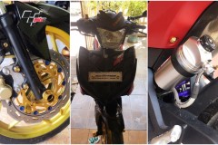 Jupiter MX King 150 độ nhẹ nhàng với các món đồ chơi kiểng ở An Giang