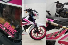 Satria F150 độ đầy ấn tượng với hồng cánh sen đầy nam tính