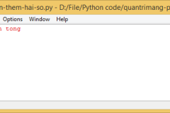 Tìm hiểu chương trình Python đầu tiên