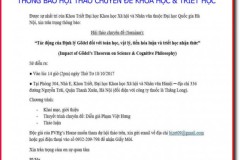 Hội thảo “Tác động của Định lý bất toàn đối với sự nhận thức của con người” được tổ chức tại Hà Nội ngày 18/10