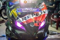 Exciter 135 độ sang chảnh với dàn tem Repsol cùng khối đồ chơi cnc