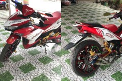 Exciter 150 độ dàn đầu siêu lạ với sự kết hợp giữa No 5 và Click Thái