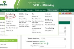 Hướng dẫn đăng ký BankPlus qua Internet Banking của Vietcombank