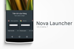 Nova Launcher v5.5 beta 7 cho phép người dùng tùy chỉnh hoặc thay thế searchbar bằng tiện ích khác