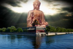 Trời nhỏ lệ thương đau, lo cho loài người mê mải, chưa dám bước lên một tầng lầu…