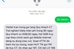Nhận 15GB data 4G tốc độ cao miễn phí cho mọi thuê bao Viettel trong 90 ngày
