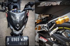 Satria 150 độ nhẹ đầy ấn tượng với các món đồ chơi hiệu