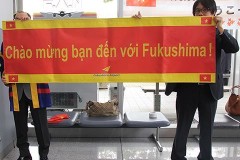 Nhân viên sân bay Fukushima học chào tiếng Việt
