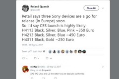 Hé lộ giá bán của Xperia XA2, XA2 Ultra và Xperia L2