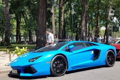 Bắt gặp Lamborghini Aventador Blue Lemans độc nhất Việt Nam dạo phố