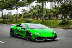 Lamborghini Huracan giá hơn 20 tỷ, biển số 'lộc phát 688.88' vừa thay lớp áo xanh lá chrome
