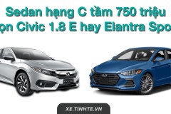 So sánh thông số kỹ thuật của Honda Civic 1.8 E và Hyundai Elantra Sport