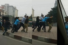 Hà Nội: Tạm đình chỉ lái xe và phụ xe buýt xô xát với tài xế xe tải