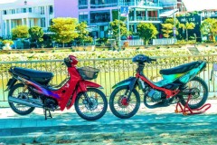 Wave 110 độ nhẹ rực rỡ khi qua tay của một tay nhíp ảnh