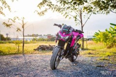Kawasaki Z800 bản độ Hồng Candy đầy gợi cảm