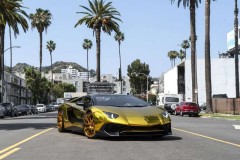 Lamborghini Aventador SV Roadster của Chris Brown thu hút mọi ánh nhìn trên phố