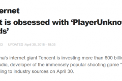 Tencent sắp trở thành cổ đông lớn thứ hai của nhà phát triển PUBG