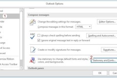 Hướng dẫn đổi kiểu và kích thước font mặc định trong Outlook