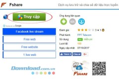 Hướng dẫn tạo tài khoản Fshare để chia sẻ dữ liệu trực tuyến