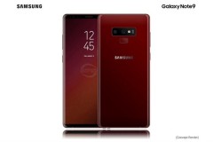 Xuất hiện hình ảnh render của Galaxy Note 9 với màu đỏ tía